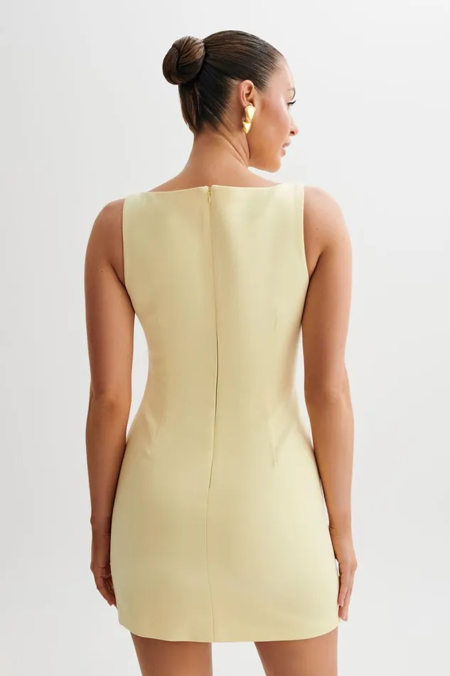 Women Meshki Dresses Angela Suiting Mini Dress 8211 Lemon