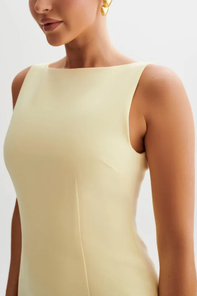 Women Meshki Dresses Angela Suiting Mini Dress 8211 Lemon