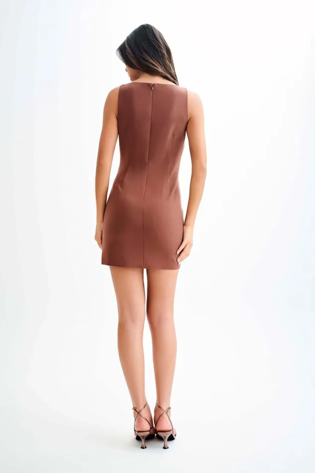 Women Meshki Dresses Angela Suiting Mini Dress 8211 Wood
