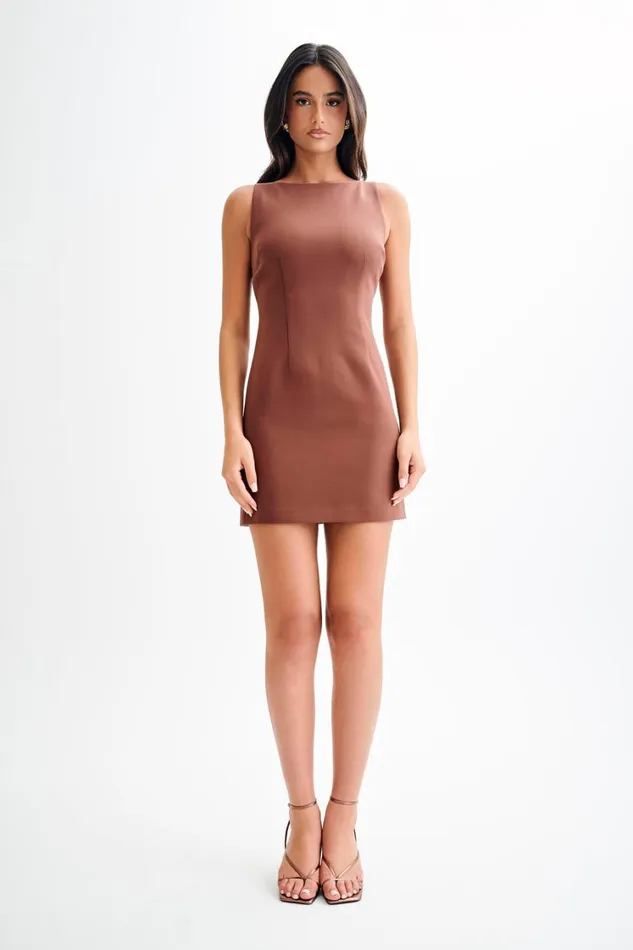 Women Meshki Dresses Angela Suiting Mini Dress 8211 Wood