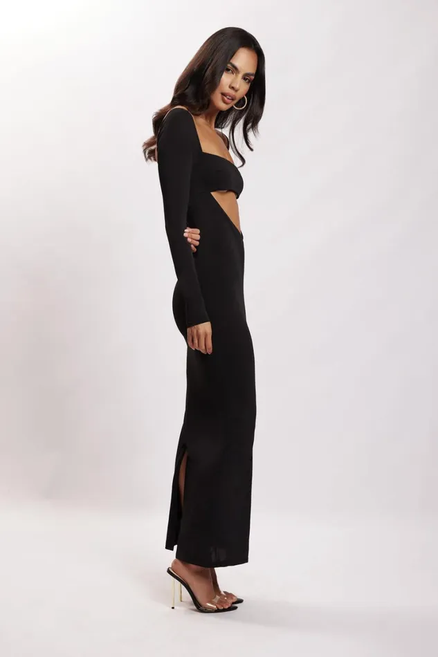 Women Meshki Dresses Ashleigh Cut Out Bandeau Maxi Dress 8211 Black Women Meshki Dresses Ashleigh Cut Out Bandeau Maxi Dress 8211 Black