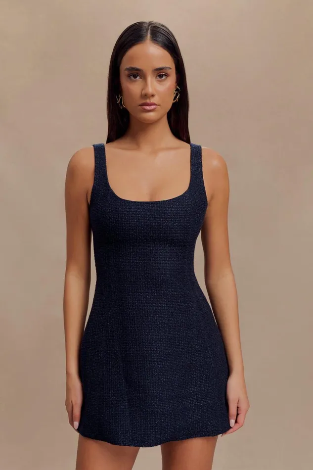 Women Meshki Dresses Beth Boucle Mini Dress 8211 Navy