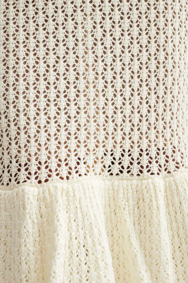 Women Meshki Dresses Bianca Knit Midi Dress 8211 Ivory