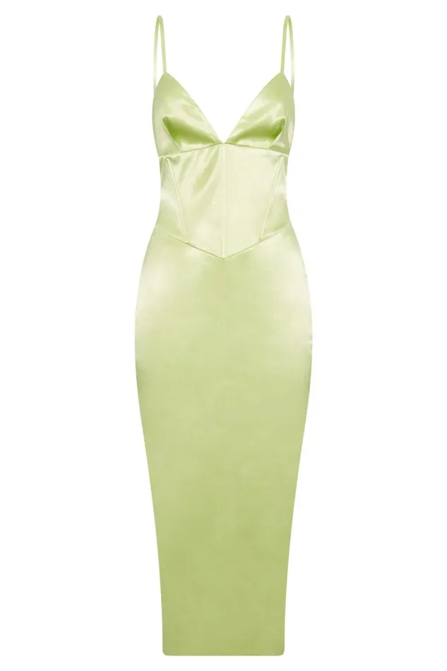 Women Meshki Dresses Brie Corset Midi Dress 8211 Pistachio Green Women Meshki Dresses Brie Corset Midi Dress 8211 Pistachio Green