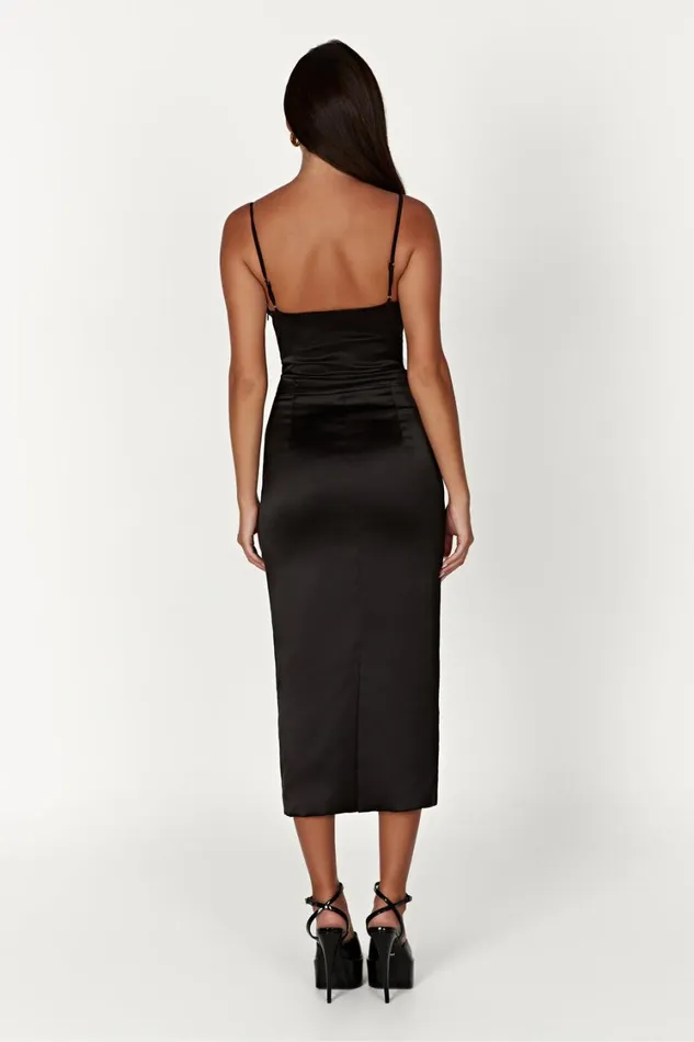 Women Meshki Dresses Camelia Corset Midi Dress 8211 Black