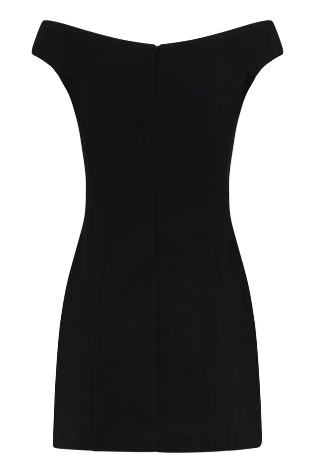 Women Meshki Dresses Cassidy Crepe Off Shoulder Mini Dress 8211 Black