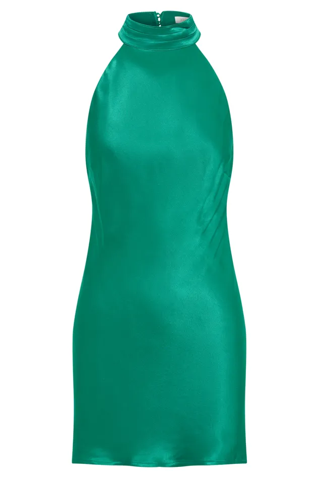 Women Meshki Dresses Claire Shiny A Line Mini Dress 8211 Green Women Meshki Dresses Claire Shiny A Line Mini Dress 8211 Green