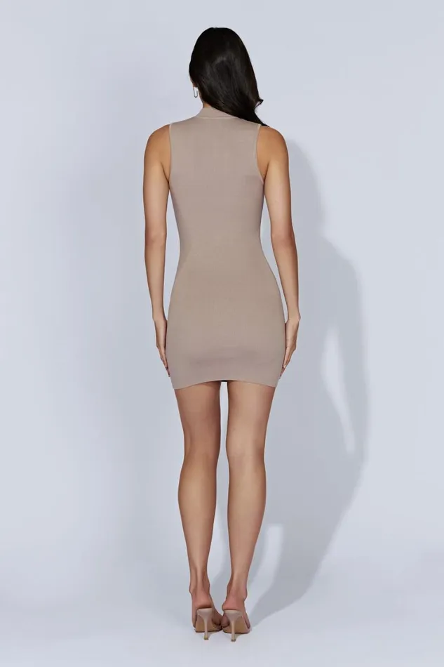 Women Meshki Dresses Delia Sleeveless Knit Mini Dress 8211 Taupe Women Meshki Dresses Delia Sleeveless Knit Mini Dress 8211 Taupe