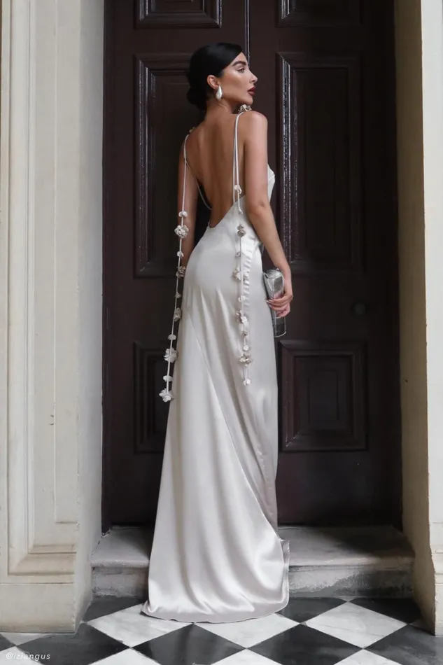 Women Meshki Dresses Elenora Rose Gown 8211 Champagne