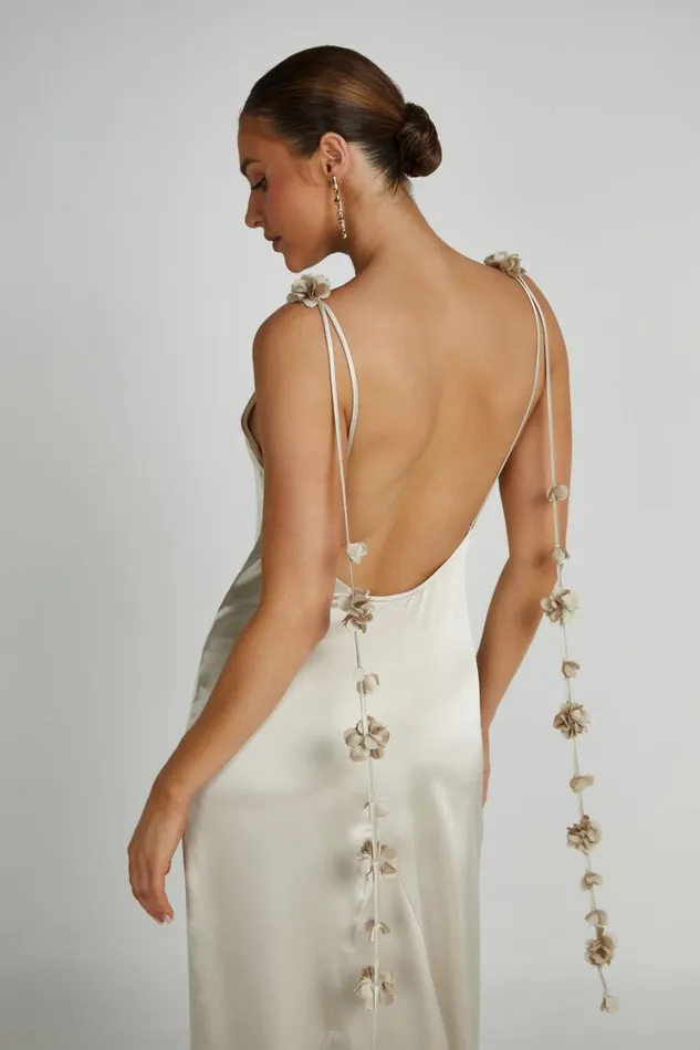 Women Meshki Dresses Elenora Rose Gown 8211 Champagne
