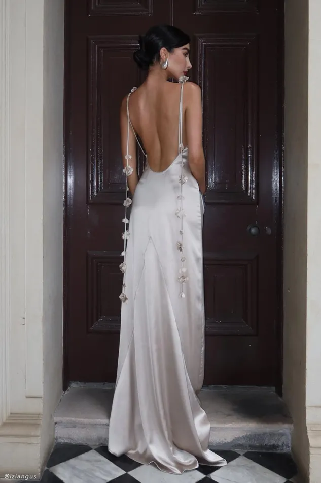 Women Meshki Dresses Elenora Rose Gown 8211 Champagne
