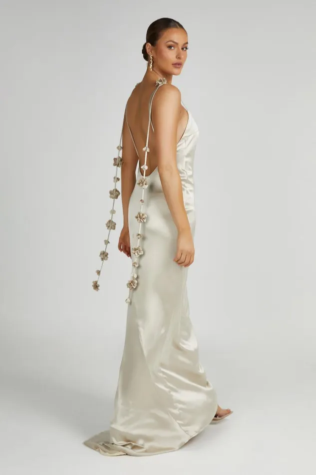 Women Meshki Dresses Elenora Rose Gown 8211 Champagne