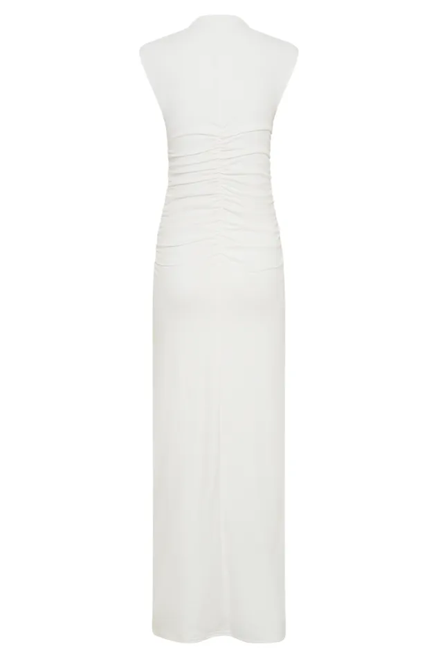 Women Meshki Dresses Elliot High Neck Sleeveless Maxi Dress 8211 White
