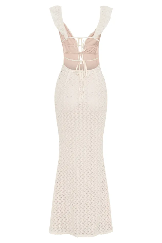 Women Meshki Dresses Ezra Lace Maxi Dress 8211 Ivory