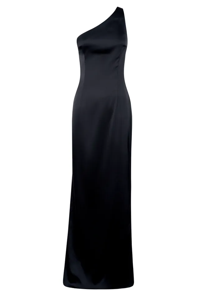 Women Meshki Dresses Harper One Shoulder Gown 8211 Black