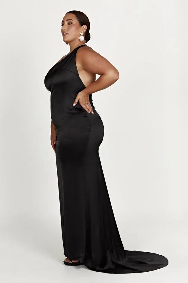 Women Meshki Dresses Harper One Shoulder Gown 8211 Black