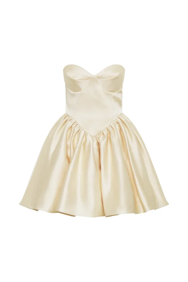 Women Meshki Dresses Hollie Structured Corset Mini Dress 8211 Gold