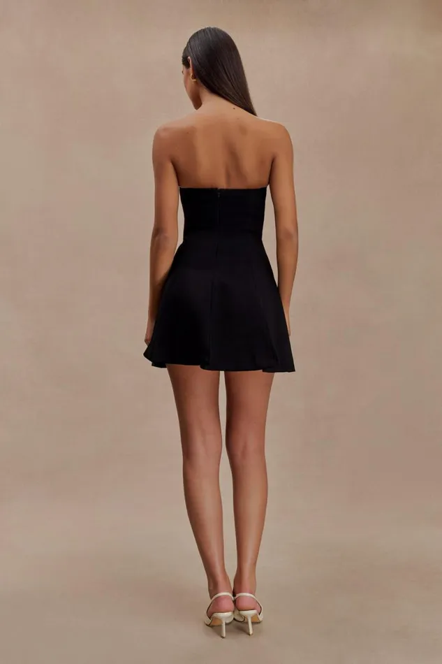 Women Meshki Dresses Indiana Strapless Suiting Mini Dress 8211 Black