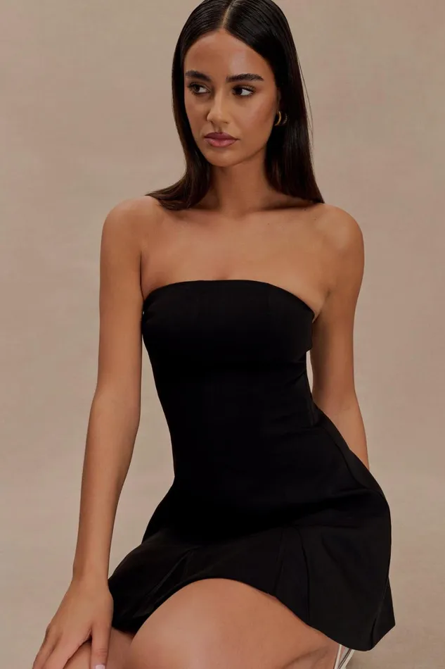 Women Meshki Dresses Indiana Strapless Suiting Mini Dress 8211 Black