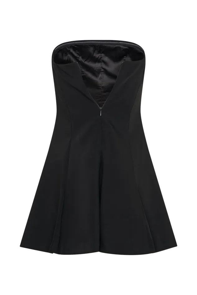 Women Meshki Dresses Indiana Strapless Suiting Mini Dress 8211 Black