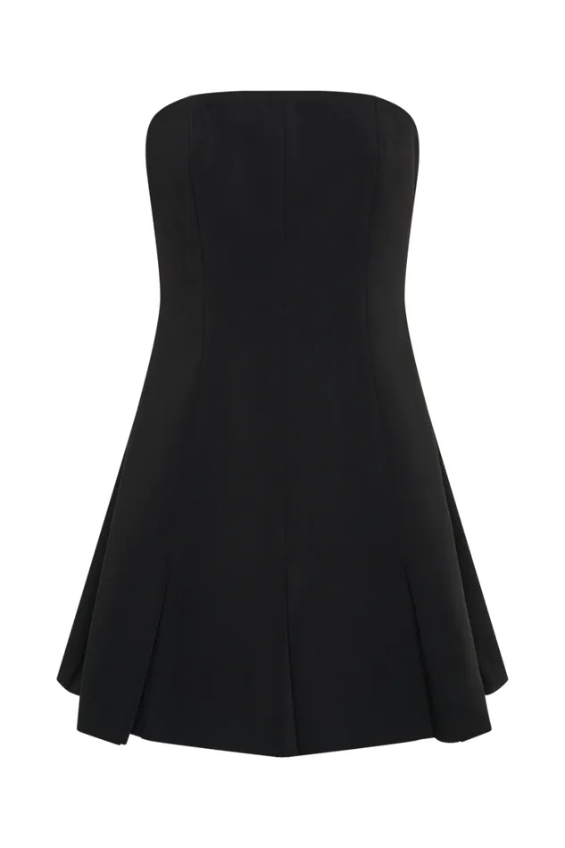 Women Meshki Dresses Indiana Strapless Suiting Mini Dress 8211 Black