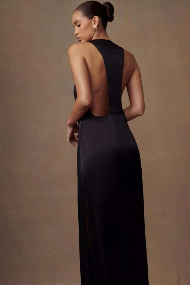 Women Meshki Dresses Jacquelyn Racerback Maxi Dress 8211 Black