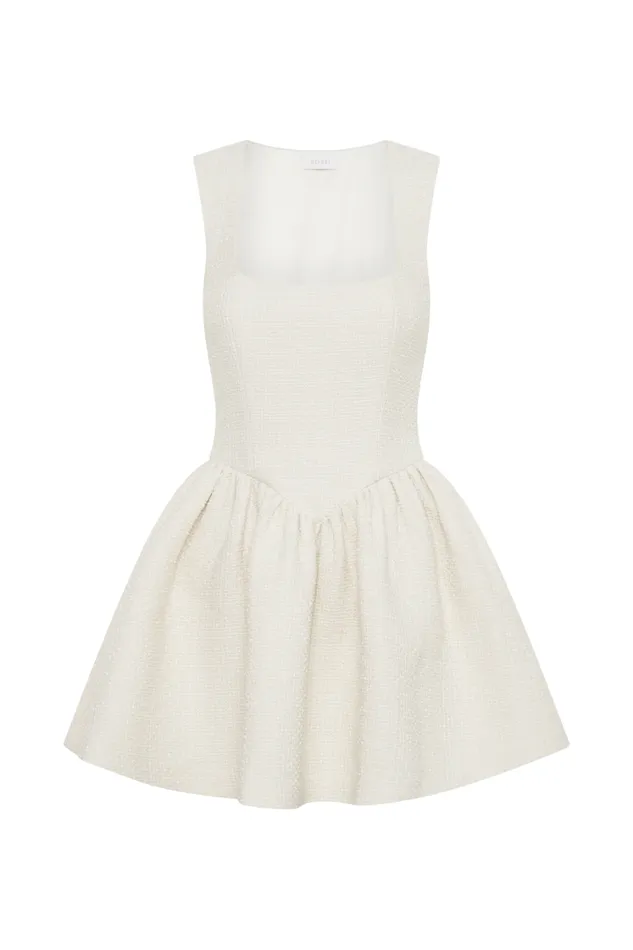 Women Meshki Dresses Jennifer Boucle Mini Dress 8211 Ivory