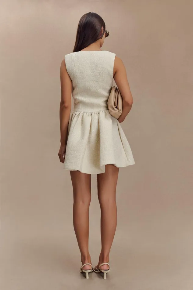 Women Meshki Dresses Jennifer Boucle Mini Dress 8211 Ivory