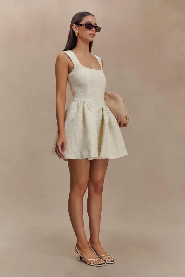 Women Meshki Dresses Jennifer Boucle Mini Dress 8211 Ivory