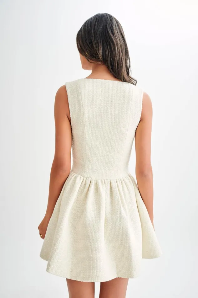 Women Meshki Dresses Jennifer Boucle Mini Dress 8211 Ivory