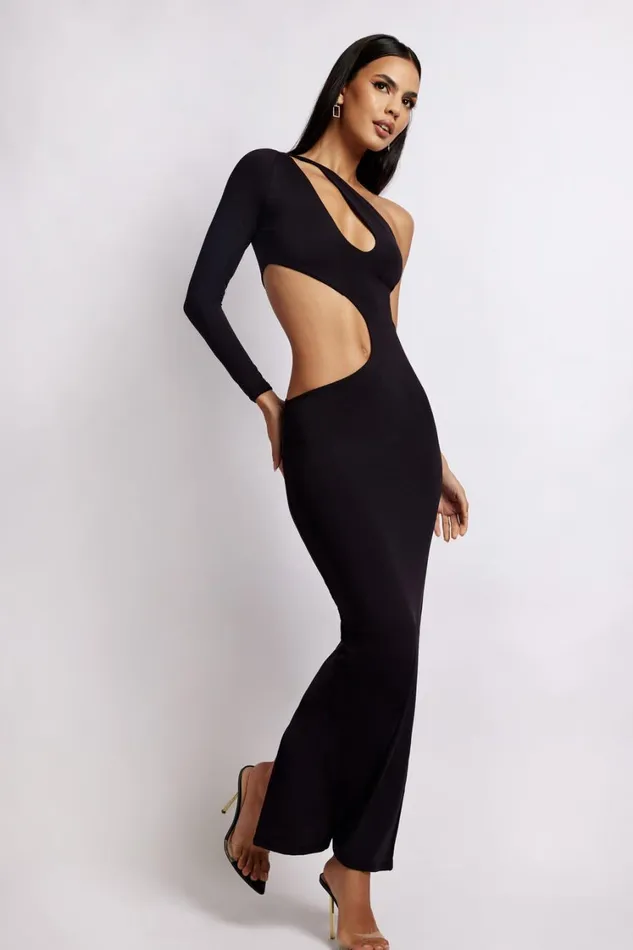 Women Meshki Dresses Joyce One Shoulder Cut Out Maxi Dress 8211 Black Women Meshki Dresses Joyce One Shoulder Cut Out Maxi Dress 8211 Black