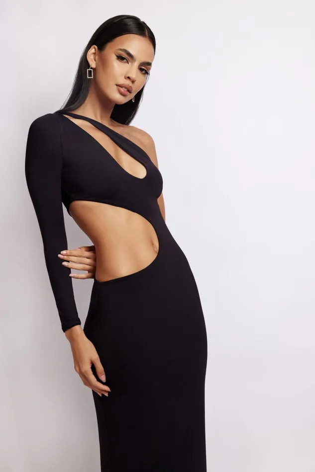 Women Meshki Dresses Joyce One Shoulder Cut Out Maxi Dress 8211 Black Women Meshki Dresses Joyce One Shoulder Cut Out Maxi Dress 8211 Black