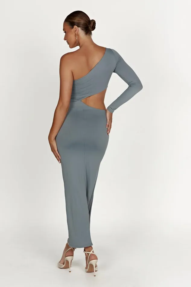 Women Meshki Dresses Joyce Recycled Nylon Cut Out Maxi Dress 8211 Light Charcoal Women Meshki Dresses Joyce Recycled Nylon Cut Out Maxi Dress 8211 Light Charcoal