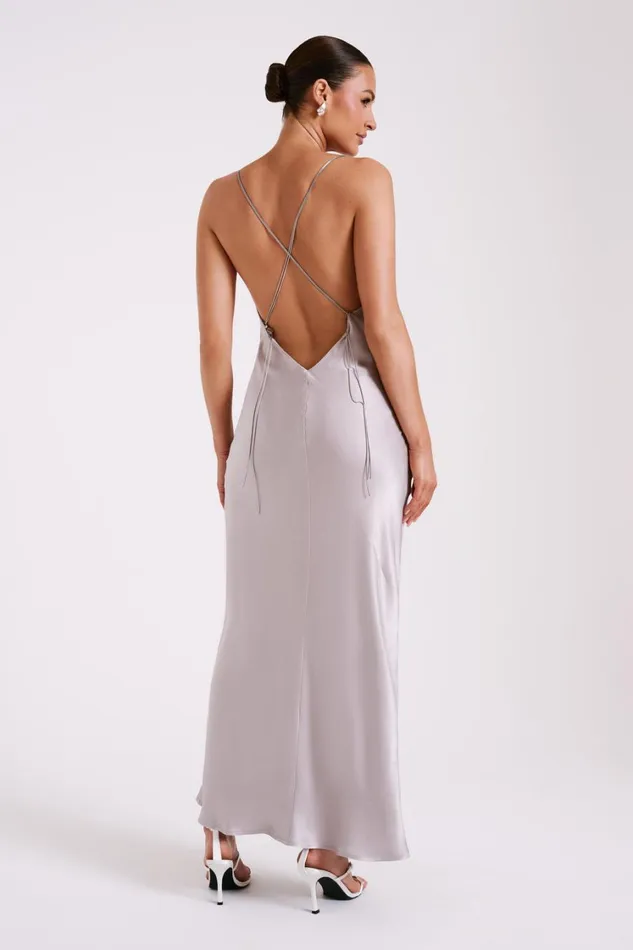 Women Meshki Dresses Kalani Chain Maxi Dress 8211 Silver