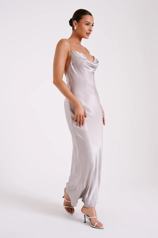 Women Meshki Dresses Kalani Chain Maxi Dress 8211 Silver