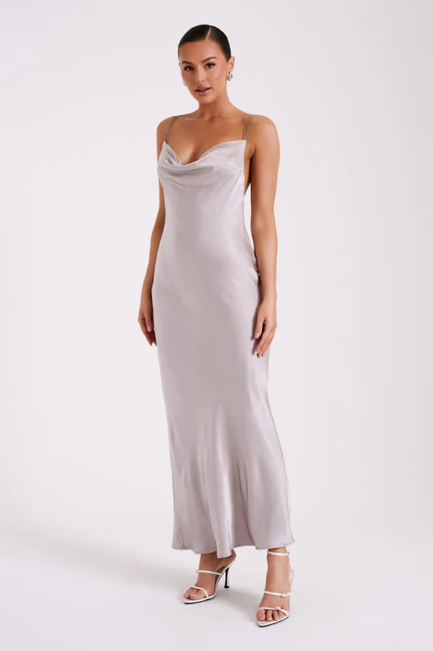 Women Meshki Dresses Kalani Chain Maxi Dress 8211 Silver