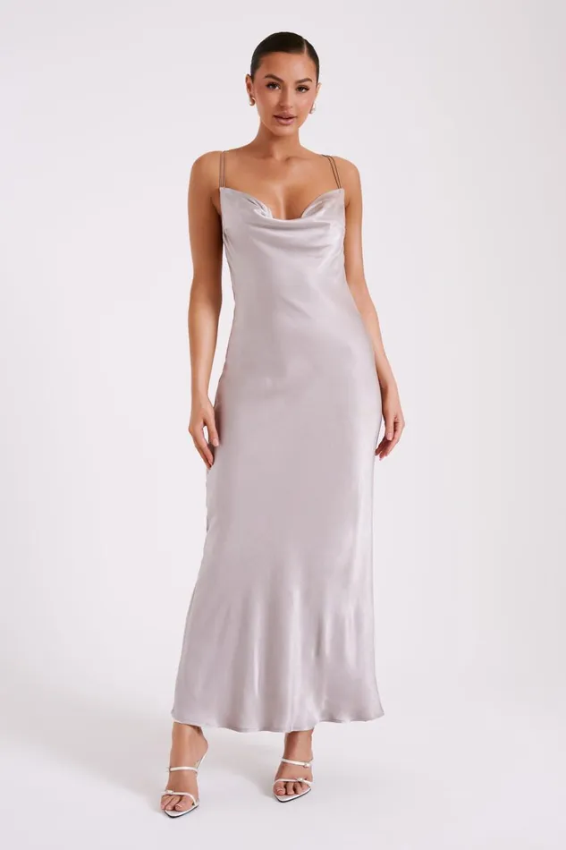 Women Meshki Dresses Kalani Chain Maxi Dress 8211 Silver