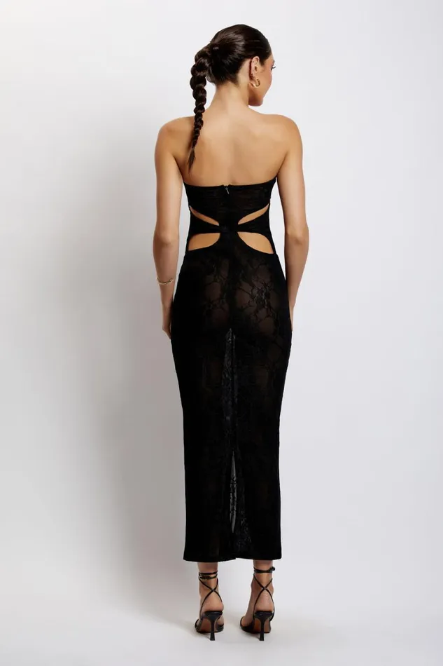 Women Meshki Dresses Krista Cut Out Bandeau Maxi Dress 8211 Black Women Meshki Dresses Krista Cut Out Bandeau Maxi Dress 8211 Black