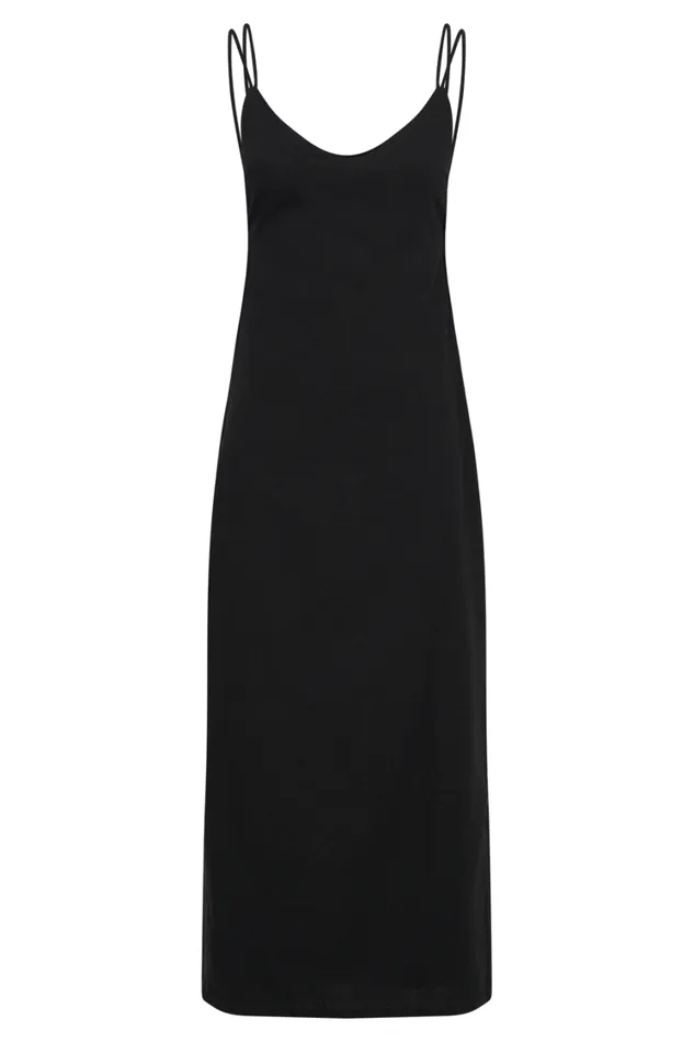 Women Meshki Dresses Leana Linen Backless Midi Dress 8211 Black