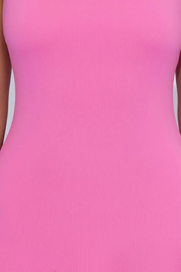 Women Meshki Dresses Lexia Scoop Low Neck Midi Dress 8211 Bubblegum Pink