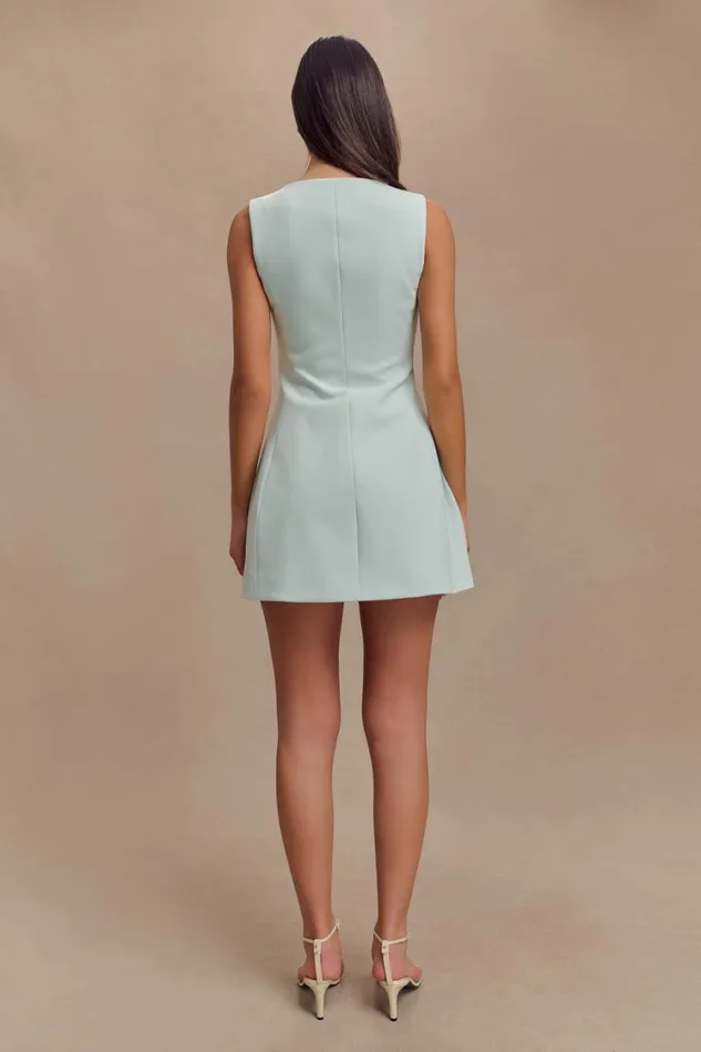 Women Meshki Dresses Lysandre Crepe Mini Dress 8211 Ice Blue