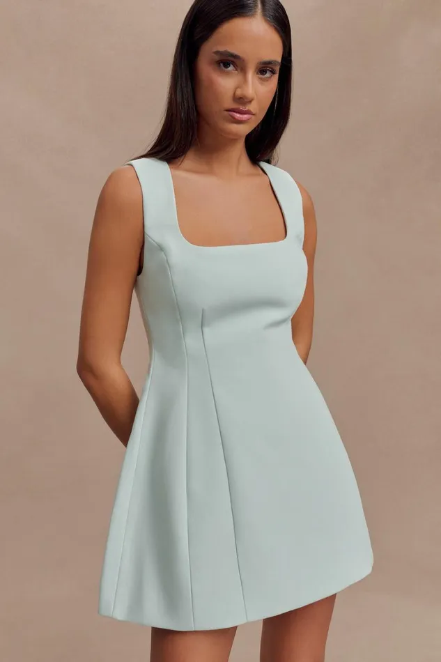 Women Meshki Dresses Lysandre Crepe Mini Dress 8211 Ice Blue