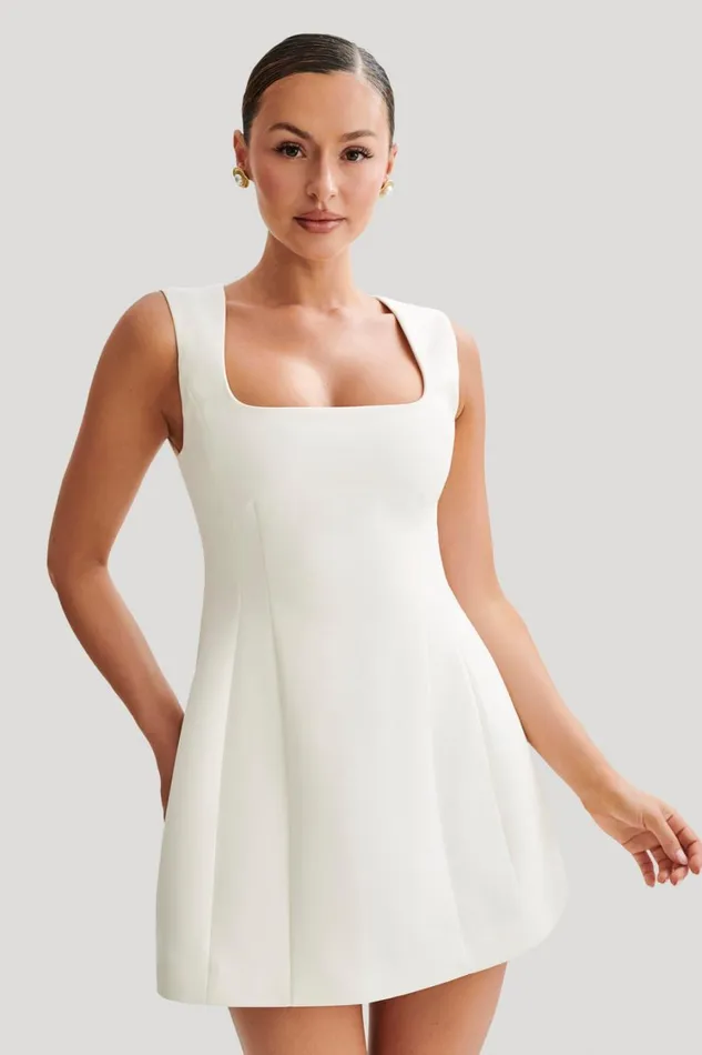 Women Meshki Dresses Lysandre Crepe Mini Dress 8211 Ivory
