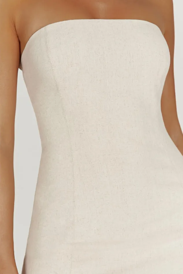 Women Meshki Dresses Maci Linen Mini Dress 8211 Natural