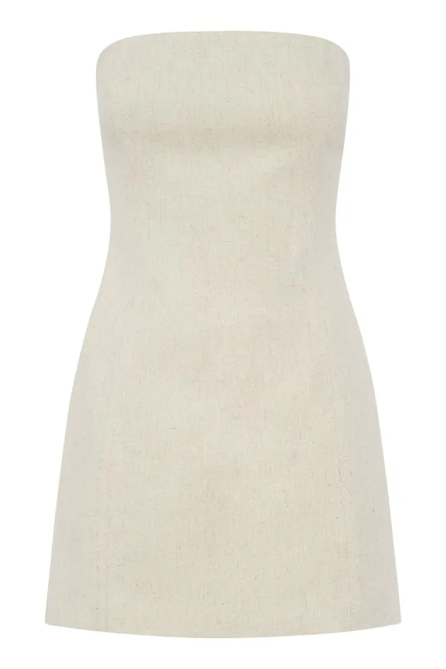 Women Meshki Dresses Maci Linen Mini Dress 8211 Natural