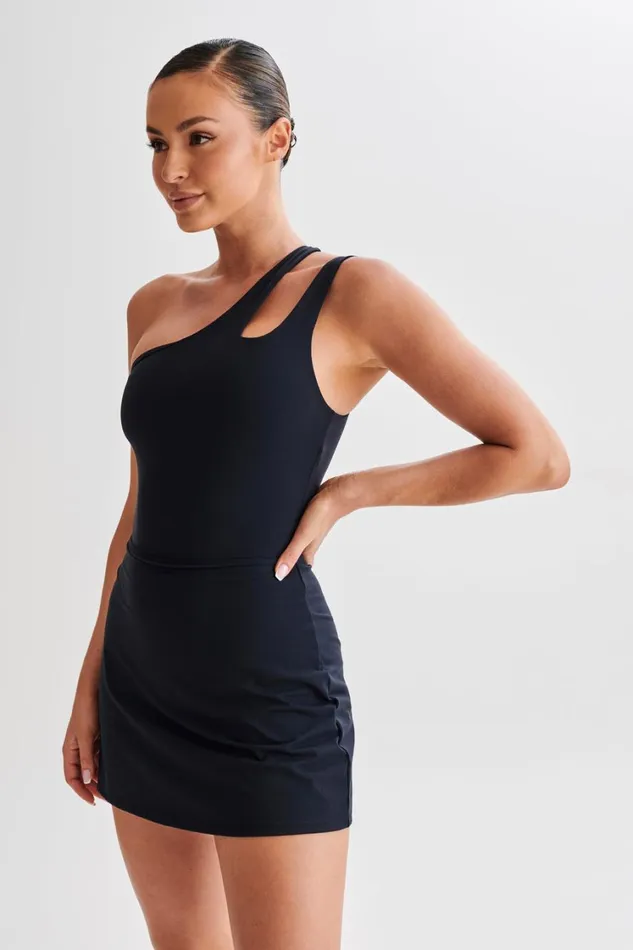 Women Meshki Dresses Maris One Shoulder Mini Dress 8211 Black