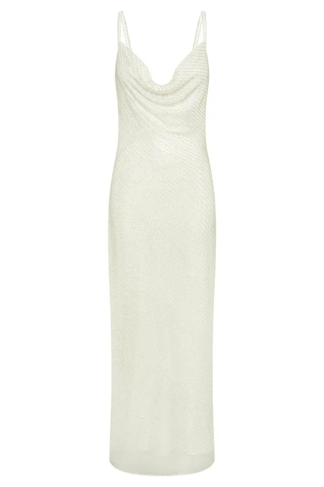 Women Meshki Dresses Marise Sequin Gown 8211 White