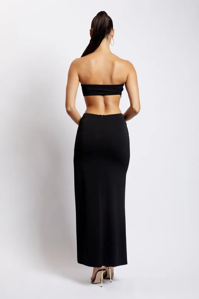 Women Meshki Dresses Marissa Strapless Maxi Dress With Waist Tie 8211 Black Women Meshki Dresses Marissa Strapless Maxi Dress With Waist Tie 8211 Black