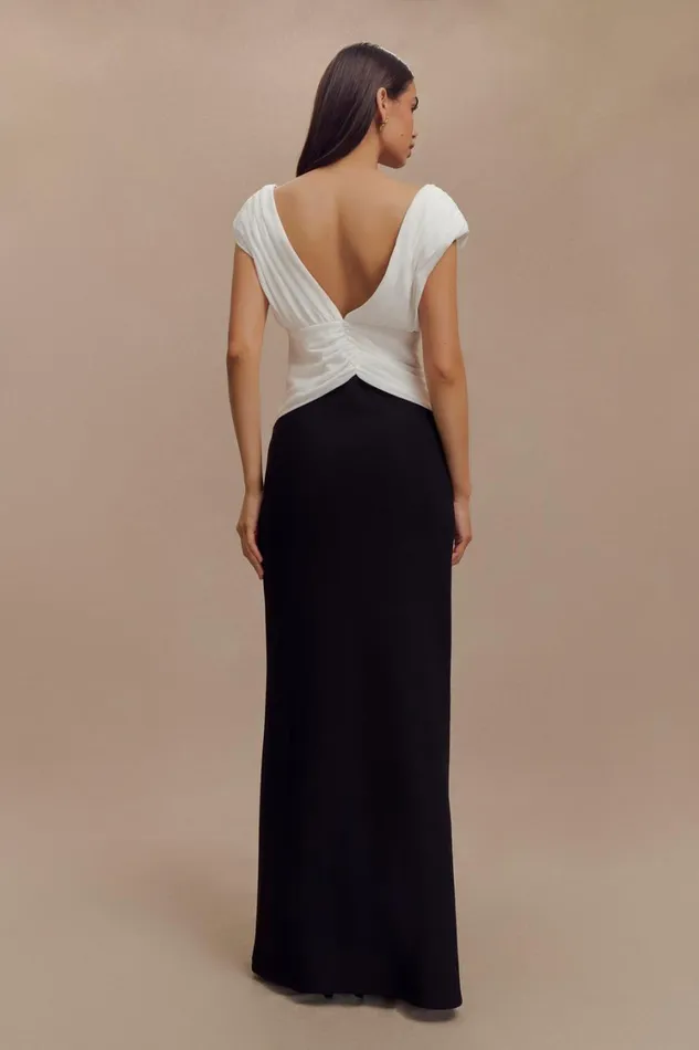 Women Meshki Dresses Monique Contrast Maxi Dress 8211 Black