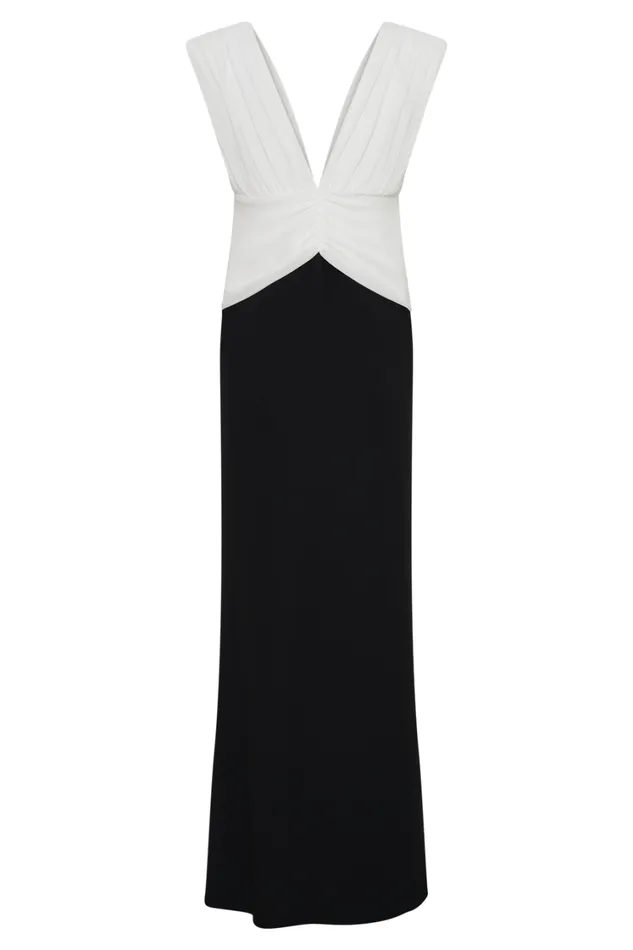 Women Meshki Dresses Monique Contrast Maxi Dress 8211 Black